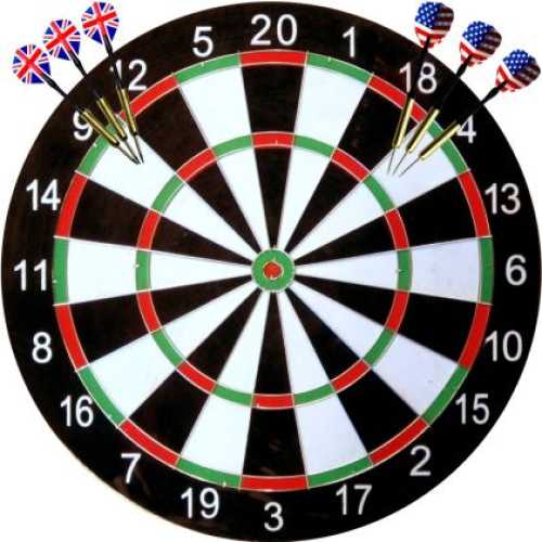 Дартс MAXIMA 11.22 инча с 6 стрели и метална мрежа, двустранен