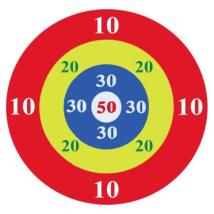 Игра за хвърляне в цел MAXIMA комплект платно 150х150 см и пет топки