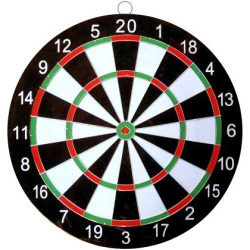 Дартс Maxima, 15.75 инча ,40 см, С метална мрежа и 6 стрели, Двустранен