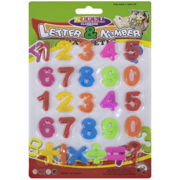 Комплект магнитни цифри и математически знаци MAXIMA 26 броя PVC