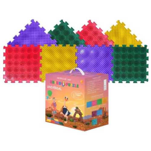 Модулен килим ORTHO PUZZLE Микс Таралежи 25 х 25 см