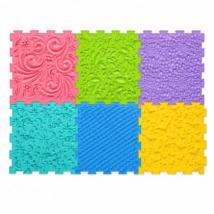 Сензорен килим ORTHO PUZZLE 6 части Микс първи стъпки