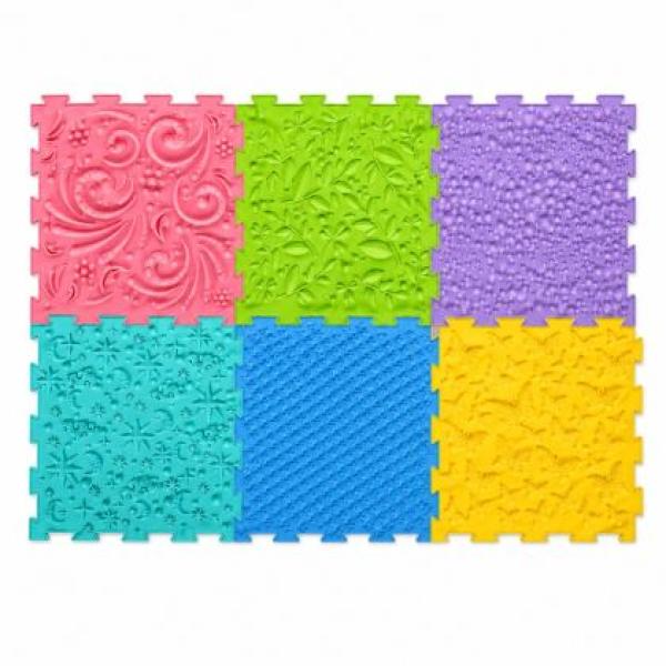 Сензорен килим ORTHO PUZZLE 6 части Микс първи стъпки