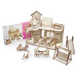 Сглобяем комплект WOODPY Училище за кукли 197 части от бреза