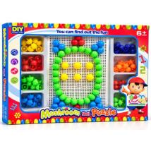 Детска цветна мозайка Mushroom Nail Puzzle с големи и малки елементи