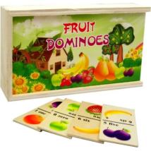 Дървено домино MAXIMA с плодове за деца над 3 години