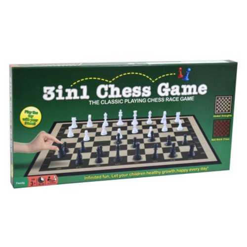 Игра 3 в 1 – шах, дама и шашки