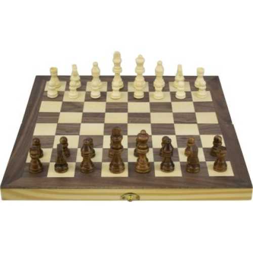Комплект 3 в 1 MAXIMA Шах, Дама и Табла 34 см Фурнир с Интарзия