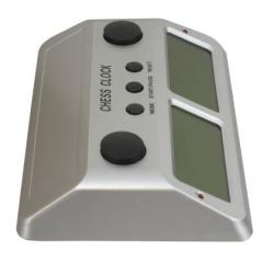 Електронен часовник Maxima за шах и настолни игри с двойни циферблати (сив)