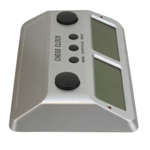 Електронен часовник Maxima за шах и настолни игри с двойни циферблати (сив)