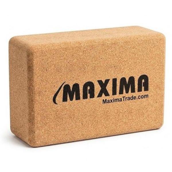 Йога блок корков MAXIMA 23х15х8 см