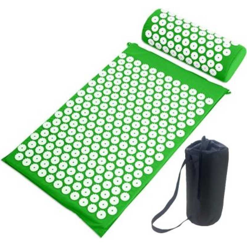 Постелка масажна и възглавница за акупресура, Зелена