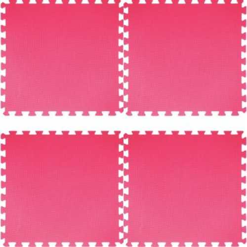 Настилка ЕVA, 61х61х1 см, 4 броя в комплект, 4 розови