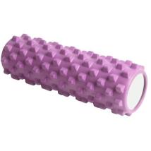 Фоумролер за пилатес и йога MAXIMA, 45 х Ф14 см, С грайфери за масажи, Лилав