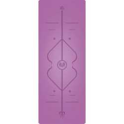 Постелка за йога и спорт с отлично сцепление, 183x68x0.4 см, Лилава