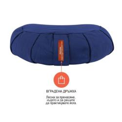 Възглавница за медитация полумесец ,полузафу Maxima, Син, 43x27x13 см