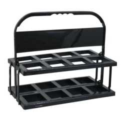 Сгъваема кошница MAXIMA за 8 бутилки Черна PVC
