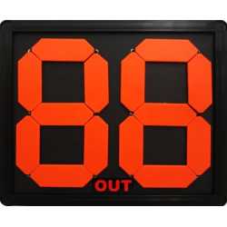 Табло за смени MAXIMA Механично 43.5х37.5 см Червено и електриково жълто