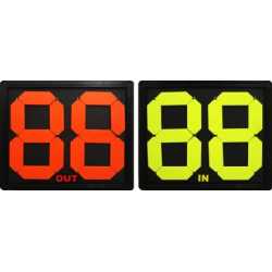 Табло за смени MAXIMA Механично 43.5х37.5 см Червено и електриково жълто