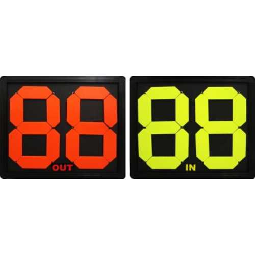 Табло за смени MAXIMA Механично 43.5х37.5 см Червено и електриково жълто