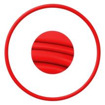 Гимнастически обръч MAXIMA 55 см - Червен (Нечуплив)