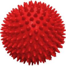 Топка масажна 70 мм, Плътна с бодлички, червена