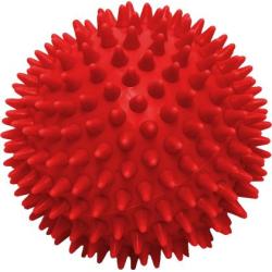 Топка масажна 70 мм, Плътна с бодлички, червена