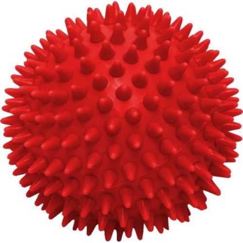Топка масажна 70 мм, Плътна с бодлички, червена