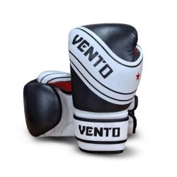 Боксови ръкавици VENTO от естествена кожа бяло и черно 10 OZ