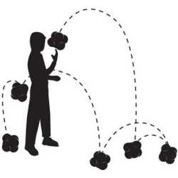 Реакционна хексагонална топка MAXIMA 22 см Термопластичен каучук