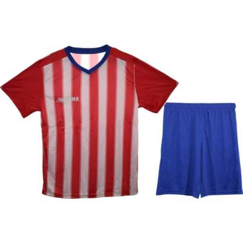 Екип за футбол, волейбол, хандбал, тениска с шорти, червен с бяло рае Maxima