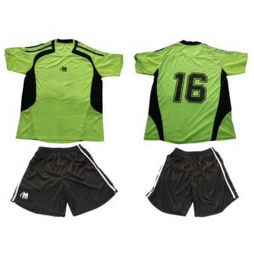 Екип футболен в комплект електриково зелено и черно Maxima