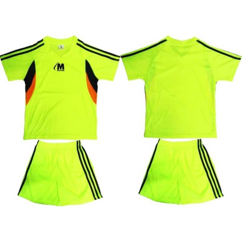 Детски, Екип за футбол, волейбол, хандбал тениска с шорти,ел. зелено, черно и оранжево