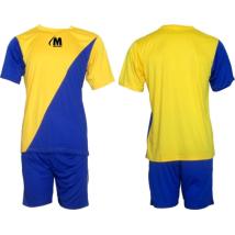 Екип за футбол, волейбол, хандбал, тениска с шорти, тъмно синьо и жълто