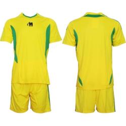 Екип за футбол, волейбол, хандбал, тениска с шорти, жълто