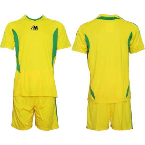 Екип за футбол, волейбол, хандбал, тениска с шорти, жълто