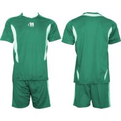 Екип за футбол, волейбол, хандбал, тениска с шорти, зелено и бяло