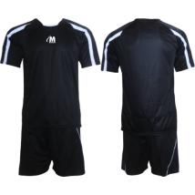 Екип за футбол, волейбол, хандбал, тениска с шорти, черно и бяло