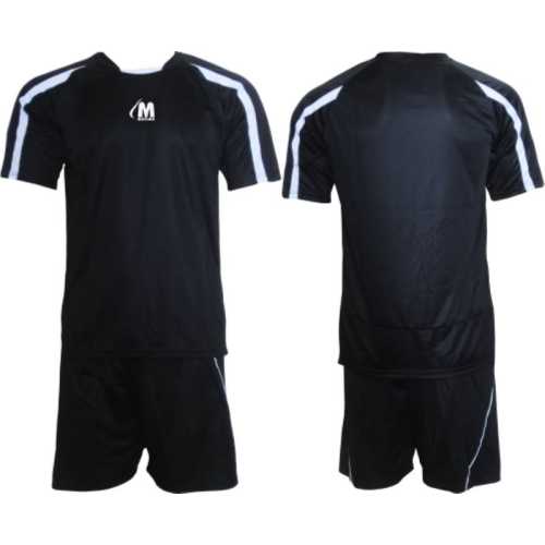 Екип за футбол, волейбол, хандбал, тениска с шорти, черно и бяло