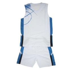 Баскетболен екип - Бял със синьо