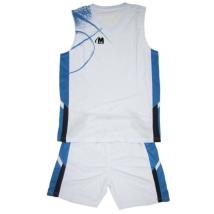 Баскетболен екип бял със синьо