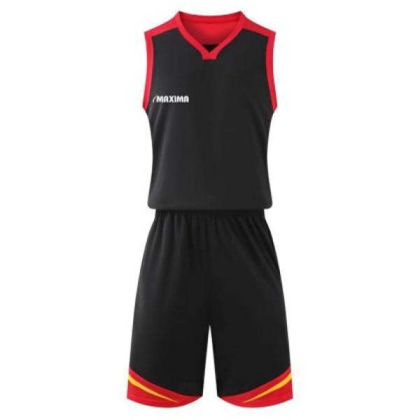Баскетболен екип MAXIMA - Черен/Червен/Жълт
