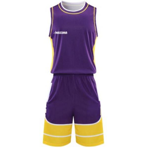 Баскетболен екип MAXIMA - Лилав/Жълт/Бял