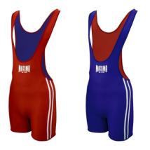 Двулицево Трико за Борба и Вдигане на Тежести (Синьо/Червено)