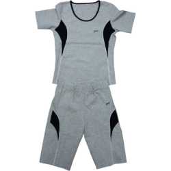 Дамски спортен комплект за фитнес Сив/ Черен