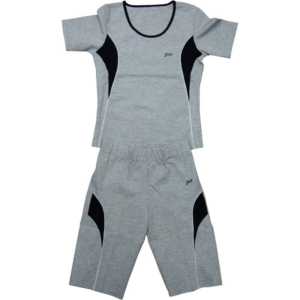 Дамски спортен комплект за фитнес Сив/ Черен