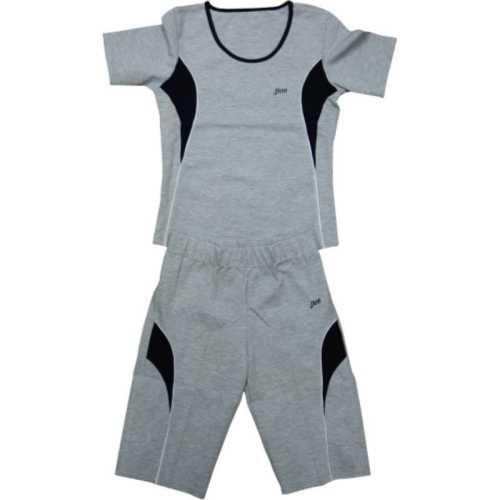 Дамски спортен комплект за фитнес Сив/ Черен