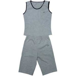 Дамски спортен комплект за фитнес Сив/ Черен