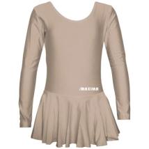 Детско трико с дълъг ръкав и поличка MAXIMA – Бежово