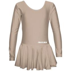 Детско трико с дълъг ръкав и поличка MAXIMA – Бежово